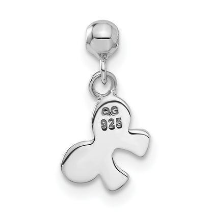 Sterling Silver Mio Memento Swarovski Crystal Dangle Bow Charm