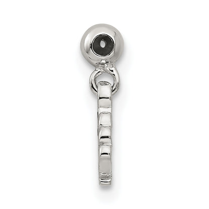 Sterling Silver Mio Memento Blue Cz Dangle Shell Charm