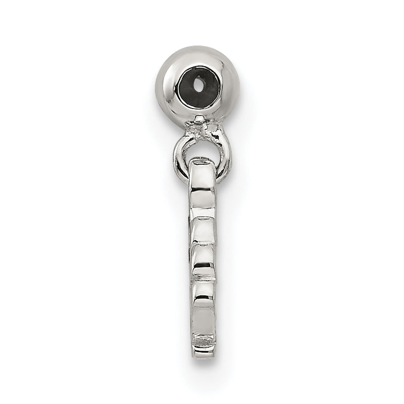 Sterling Silver Mio Memento Blue Cz Dangle Shell Charm