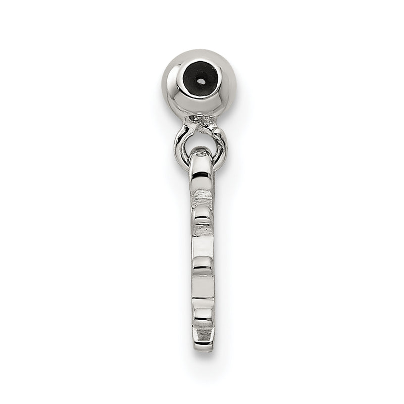 Sterling Silver Mio Memento Blue Cz Dangle Ship Charm