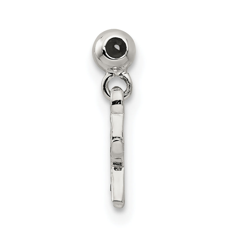 Sterling Silver Mio Memento Orange Cz Dangle Starfish Charm