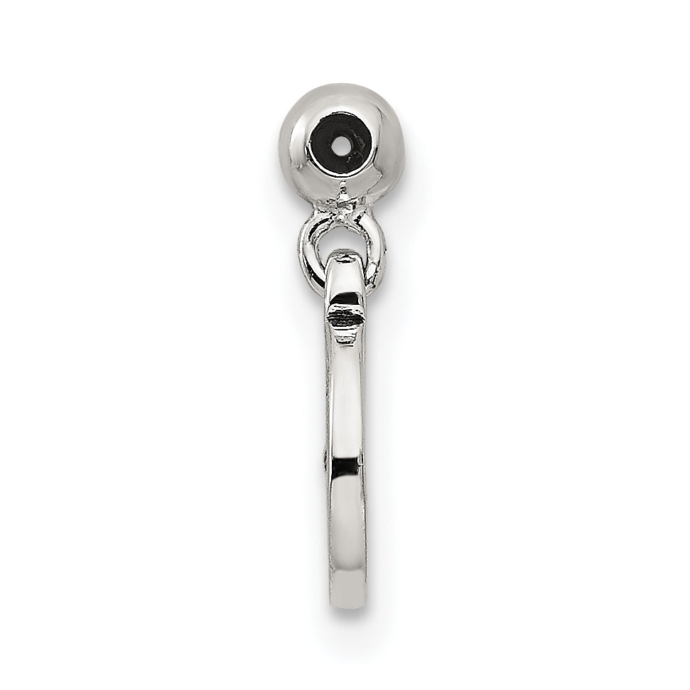 Sterling Silver Mio Memento Enamel Cz Dangle Compass Charm