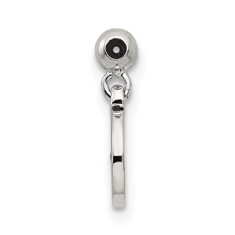 Sterling Silver Mio Memento Enamel Cz Dangle Compass Charm