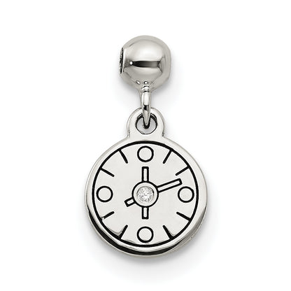 Sterling Silver Mio Memento Enamel Cz Dangle Compass Charm