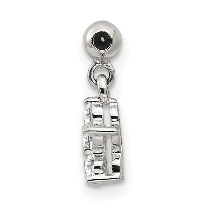 Sterling Silver Mio Memento Cz Dangle Star Charm