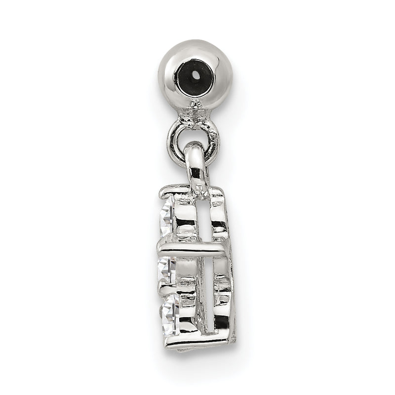 Sterling Silver Mio Memento Cz Dangle Star Charm