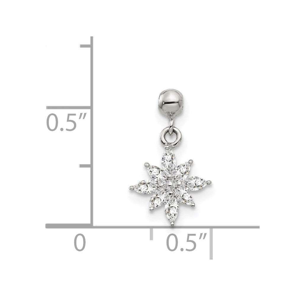 Sterling Silver Mio Memento Cz Dangle Star Charm