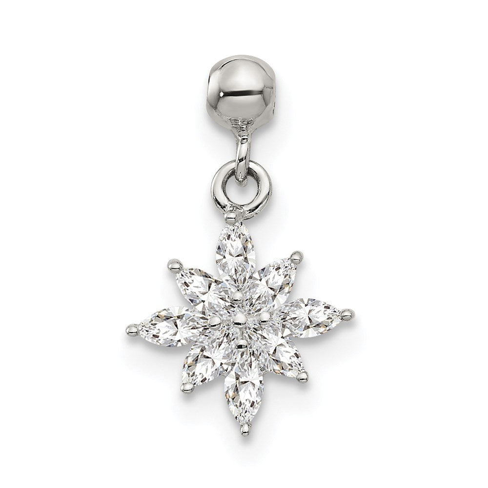Sterling Silver Mio Memento Cz Dangle Star Charm