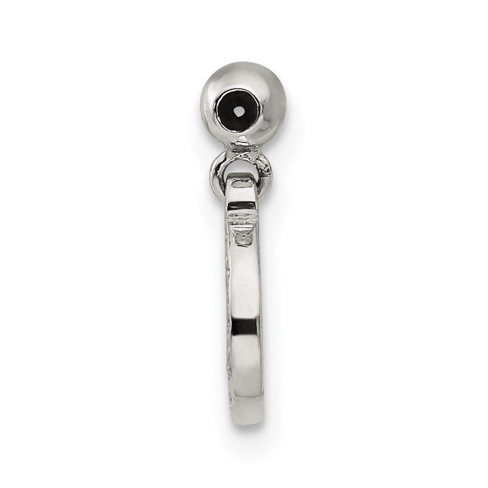 Sterling Silver Mio Memento Cz Dangle Circle Charm