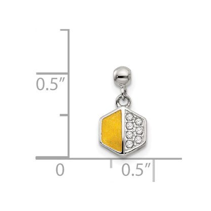 Sterling Silver Mio Memento Enamel Cz Dangle Charm