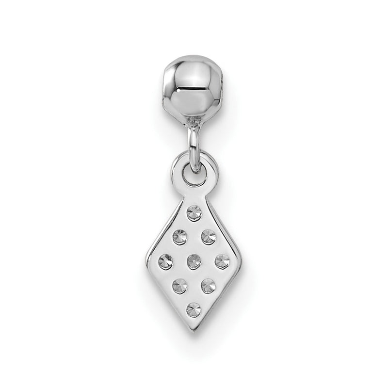 Sterling Silver Mio Memento Cz Dangle Charm