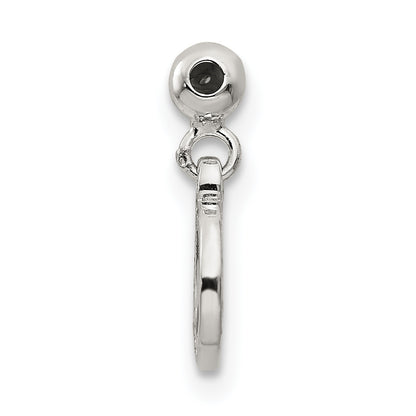 Sterling Silver Mio Memento Enamel Cz Dangle Moon And Star Charm