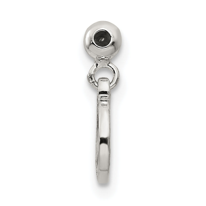 Sterling Silver Mio Memento Enamel Cz Dangle Moon And Star Charm