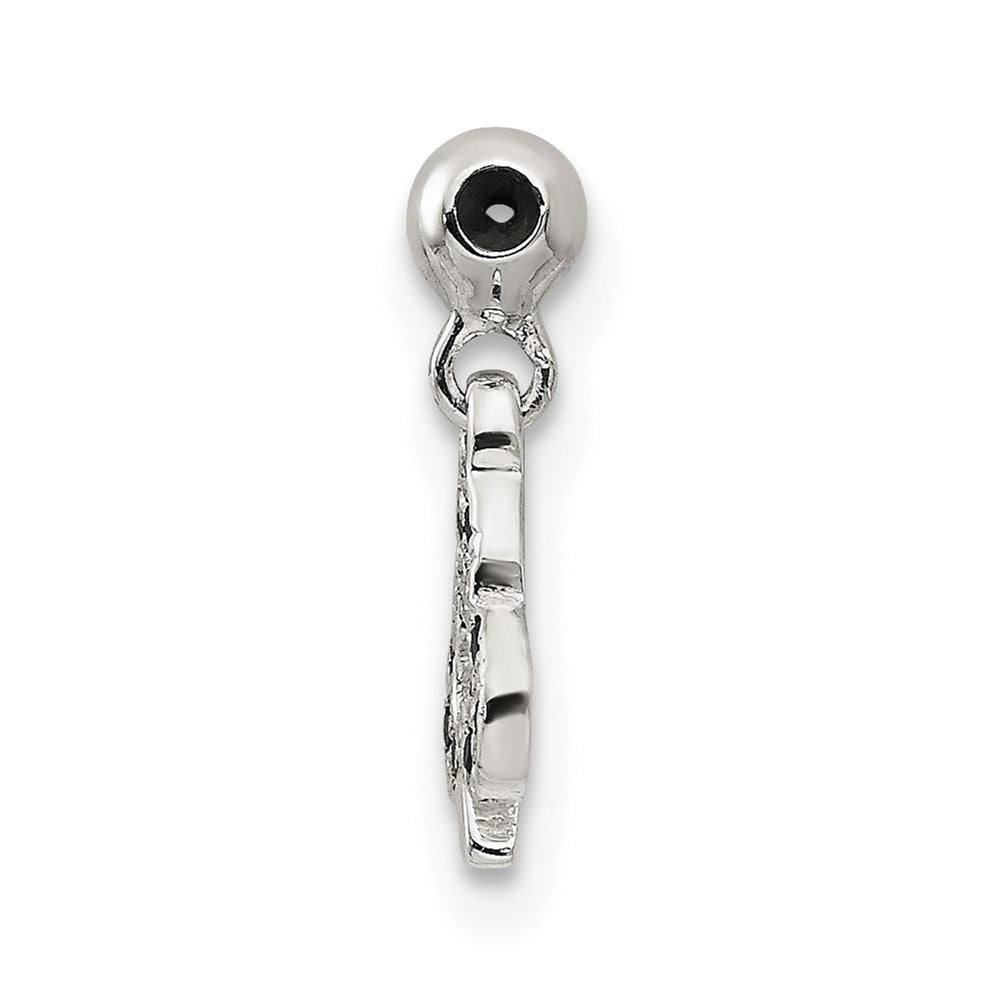 Sterling Silver Mio Memento Black Cz Dangle Club Charm