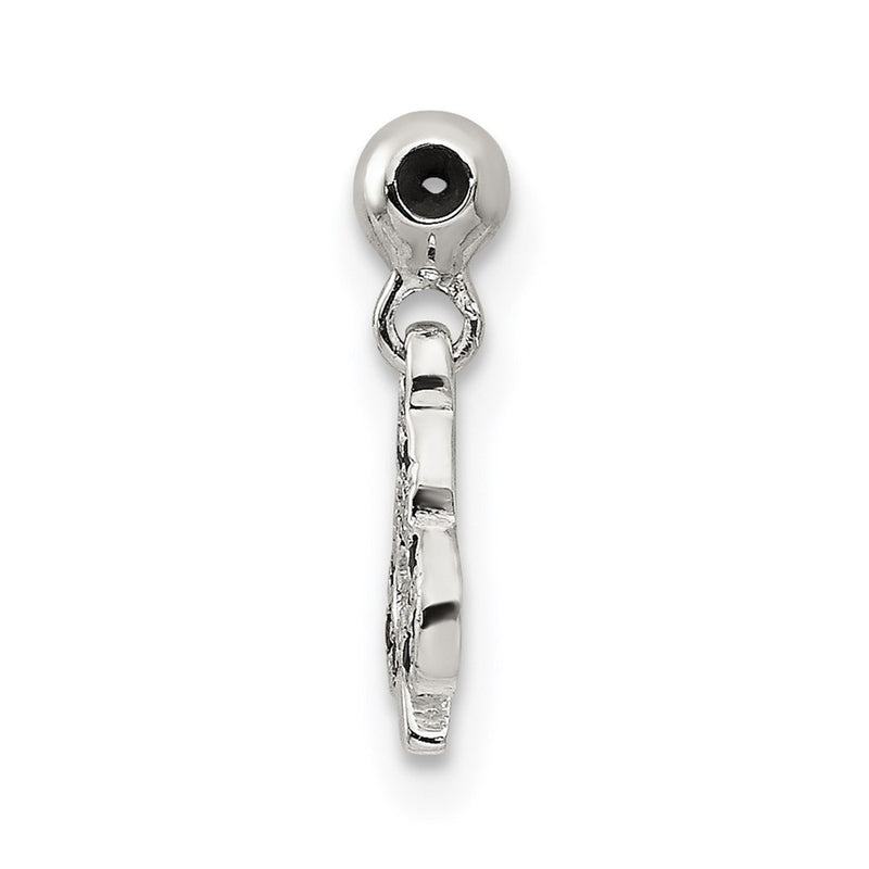 Sterling Silver Mio Memento Black Cz Dangle Club Charm