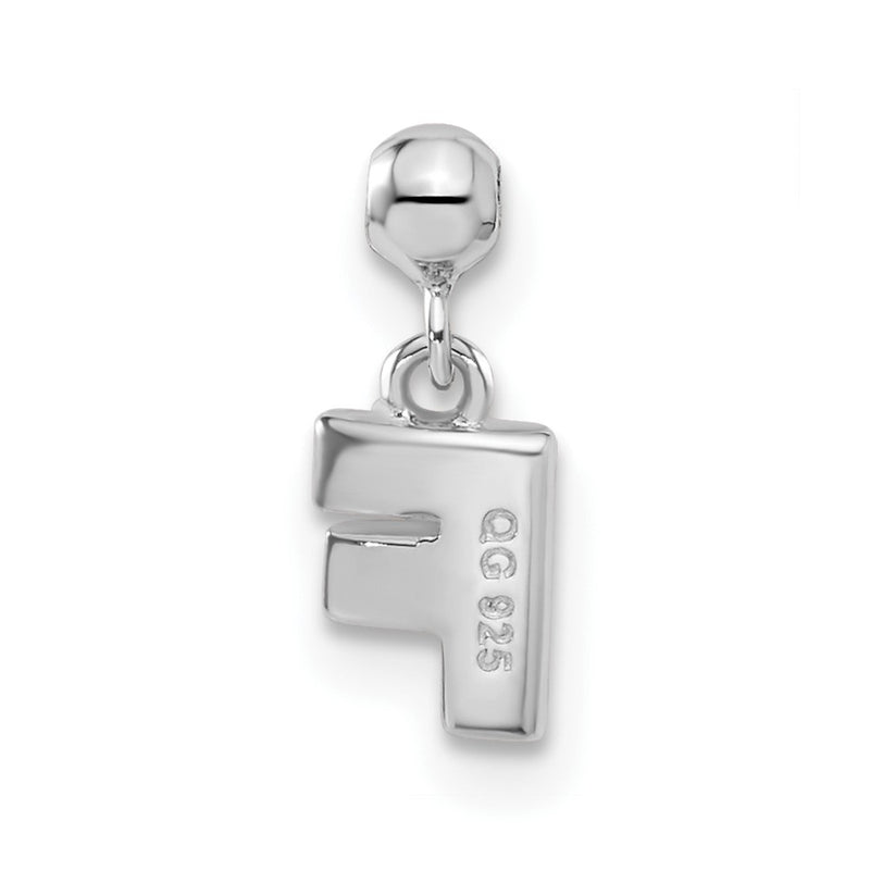 Sterling Silver Mio Memento Letter F Dangle Initial Charm