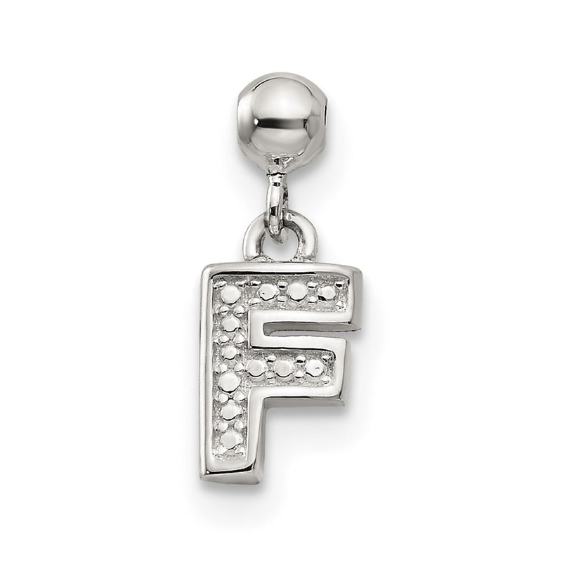 Sterling Silver Mio Memento Letter F Dangle Initial Charm