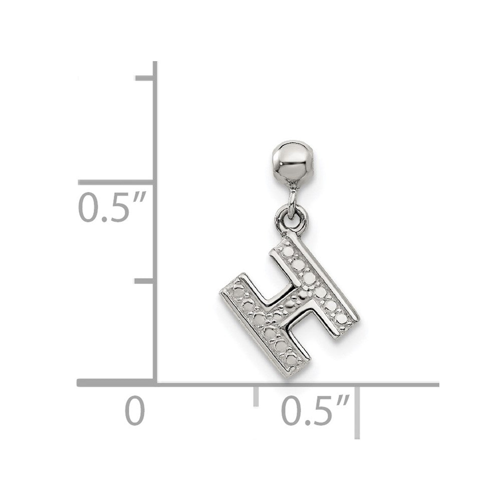 Sterling Silver Mio Memento Letter H Dangle Initial Charm