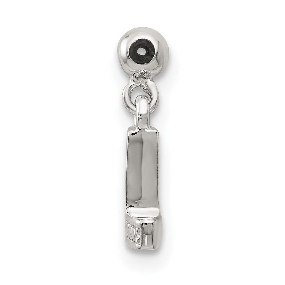 Sterling Silver Mio Memento Letter P Dangle Initial Charm