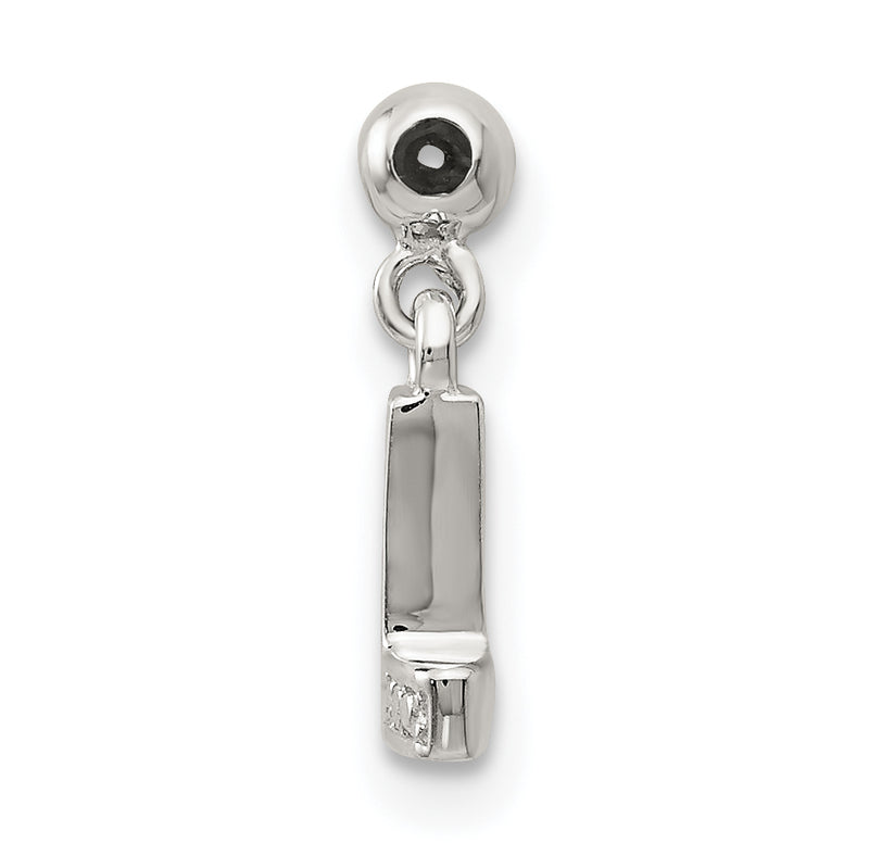 Sterling Silver Mio Memento Letter P Dangle Initial Charm