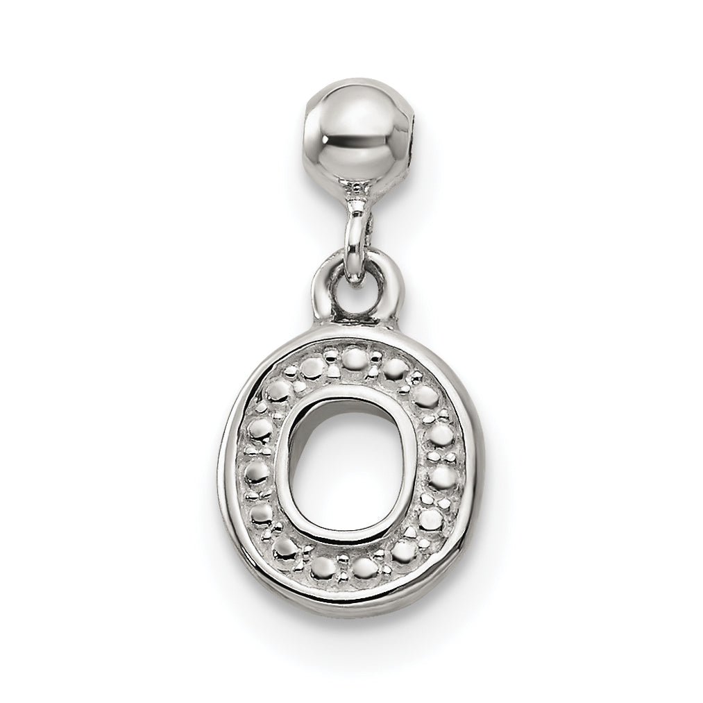 Sterling Silver Mio Memento Letter O Dangle Initial Charm