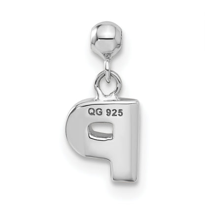 Sterling Silver Mio Memento Letter P Dangle Initial Charm