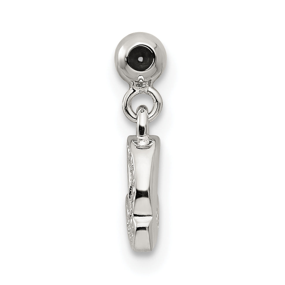 Sterling Silver Mio Memento Letter Q Dangle Initial Charm