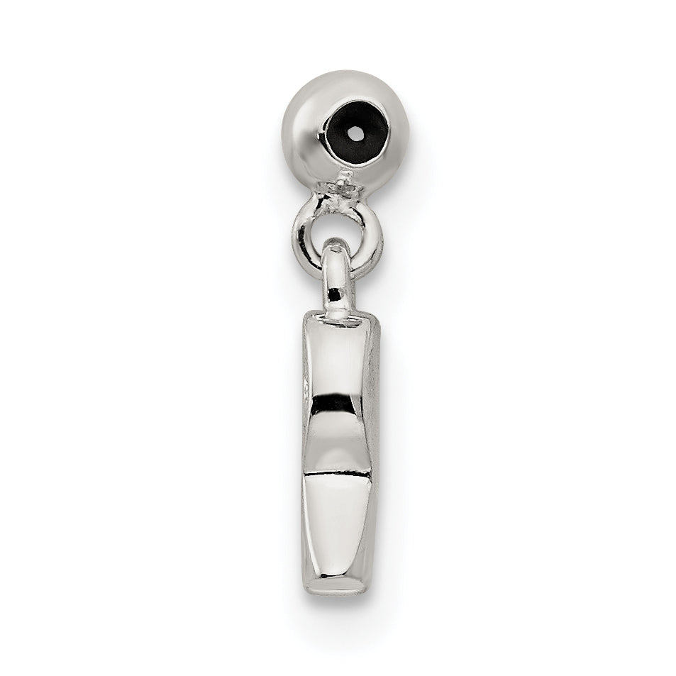 Sterling Silver Mio Memento Letter R Dangle Initial Charm