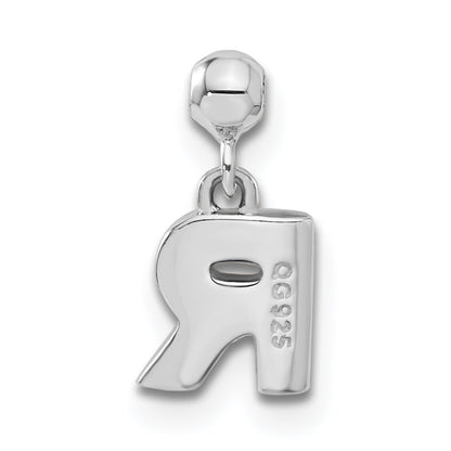 Sterling Silver Mio Memento Letter R Dangle Initial Charm