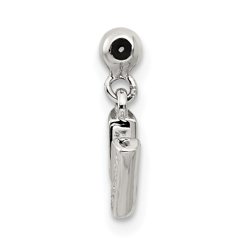 Sterling Silver Mio Memento Letter V Dangle Initial Charm