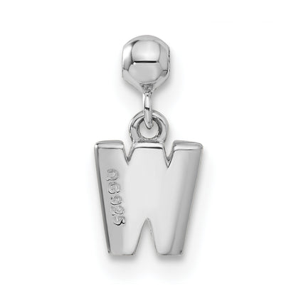Sterling Silver Mio Memento Letter W Dangle Initial Charm