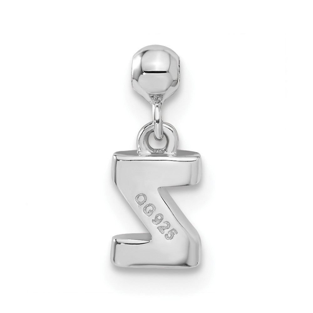 Sterling Silver Mio Memento Letter Z Dangle Initial Charm