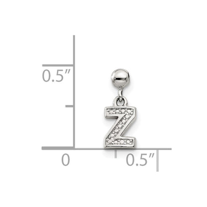 Sterling Silver Mio Memento Letter Z Dangle Initial Charm