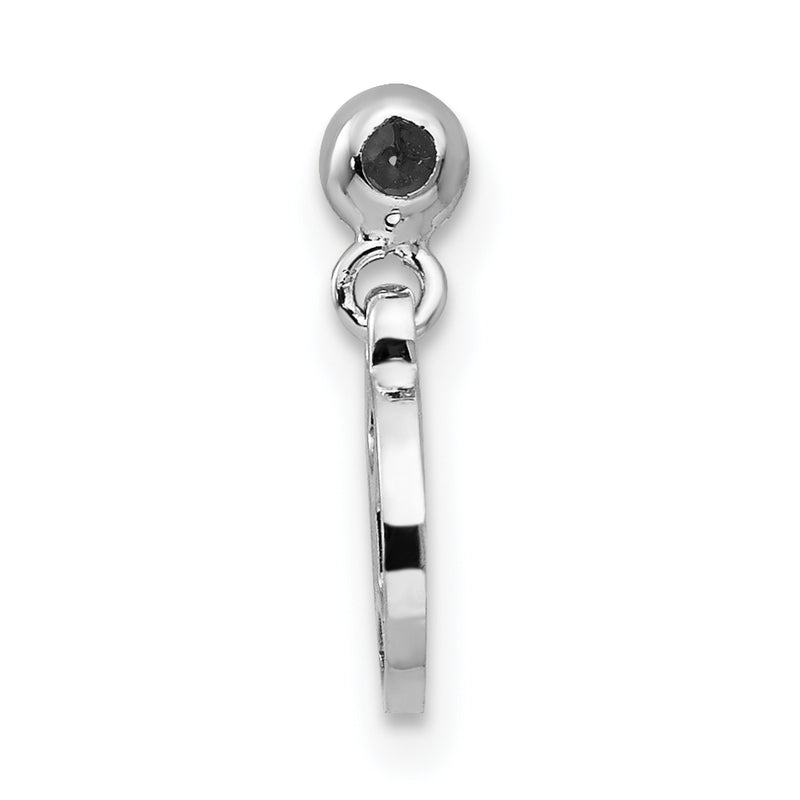 Sterling Silver Mio Memento Rhodium-Plated Gold-Tone Dangle Gemini Charm