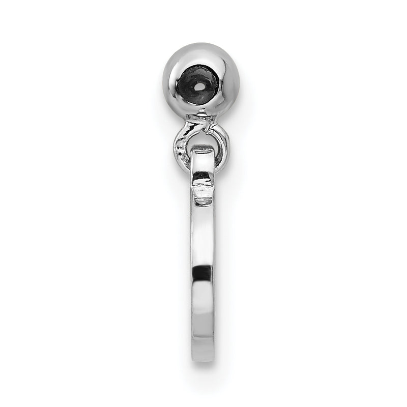 Sterling Silver Mio Memento Rhodium-Plated Gold-Tone Dangle Libra Charm