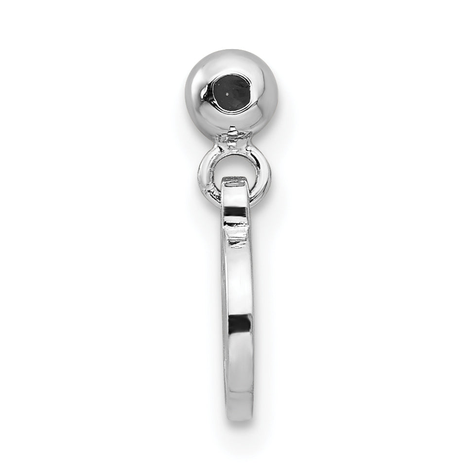 Sterling Silver Mio Memento Rhodium-Plated Gold-Tone Dangle Virgo Charm