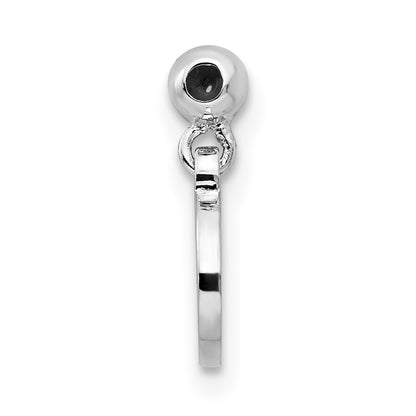 Sterling Silver Mio Memento Rhodium-Plated Gold-Tone Dangle Aquarius Charm