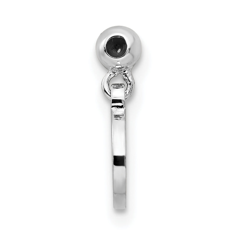 Sterling Silver Mio Memento Rhodium-Plated Gold-Tone Dangle Aquarius Charm
