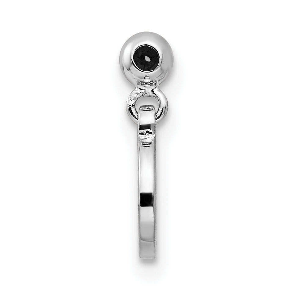 Sterling Silver Mio Memento Rhodium-Plated Gold-Tone Dangle Taurus Charm