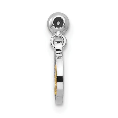 Sterling Silver Mio Memento Rhodium-Plated Gold-Tone Sagittarius Charm