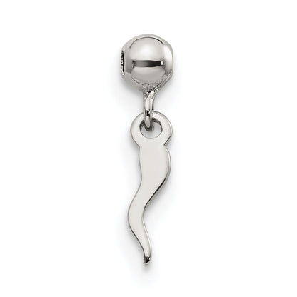 Sterling Silver Mio Memento Dangle Italian Horn Symbol Charm