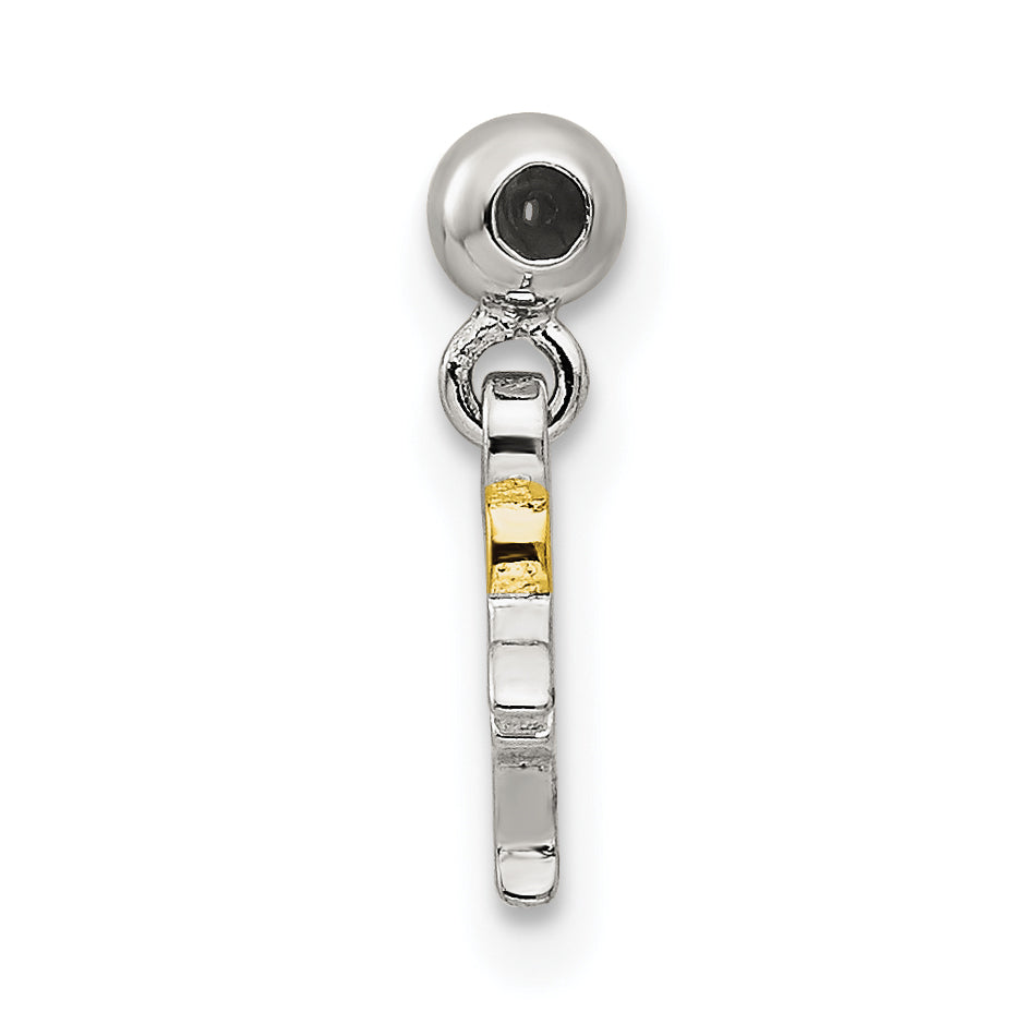 Sterling Silver Mio Memento Gold Tone With Enamel Cocktail Charm