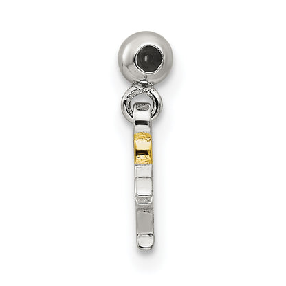 Sterling Silver Mio Memento Gold Tone With Enamel Cocktail Charm