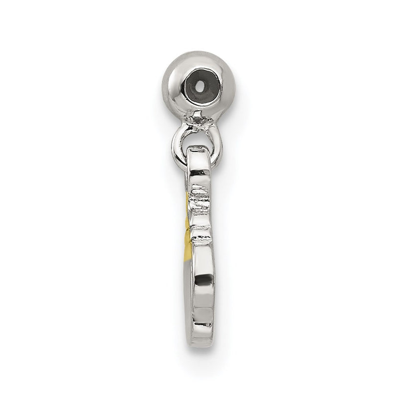 Sterling Silver Mio Memento Gold Tone Dangle Baby Bottle Charm