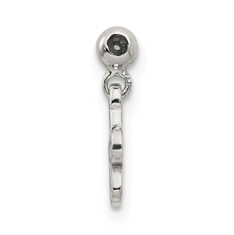Sterling Silver Mio Memento White Enamel Dangle Flower Charm