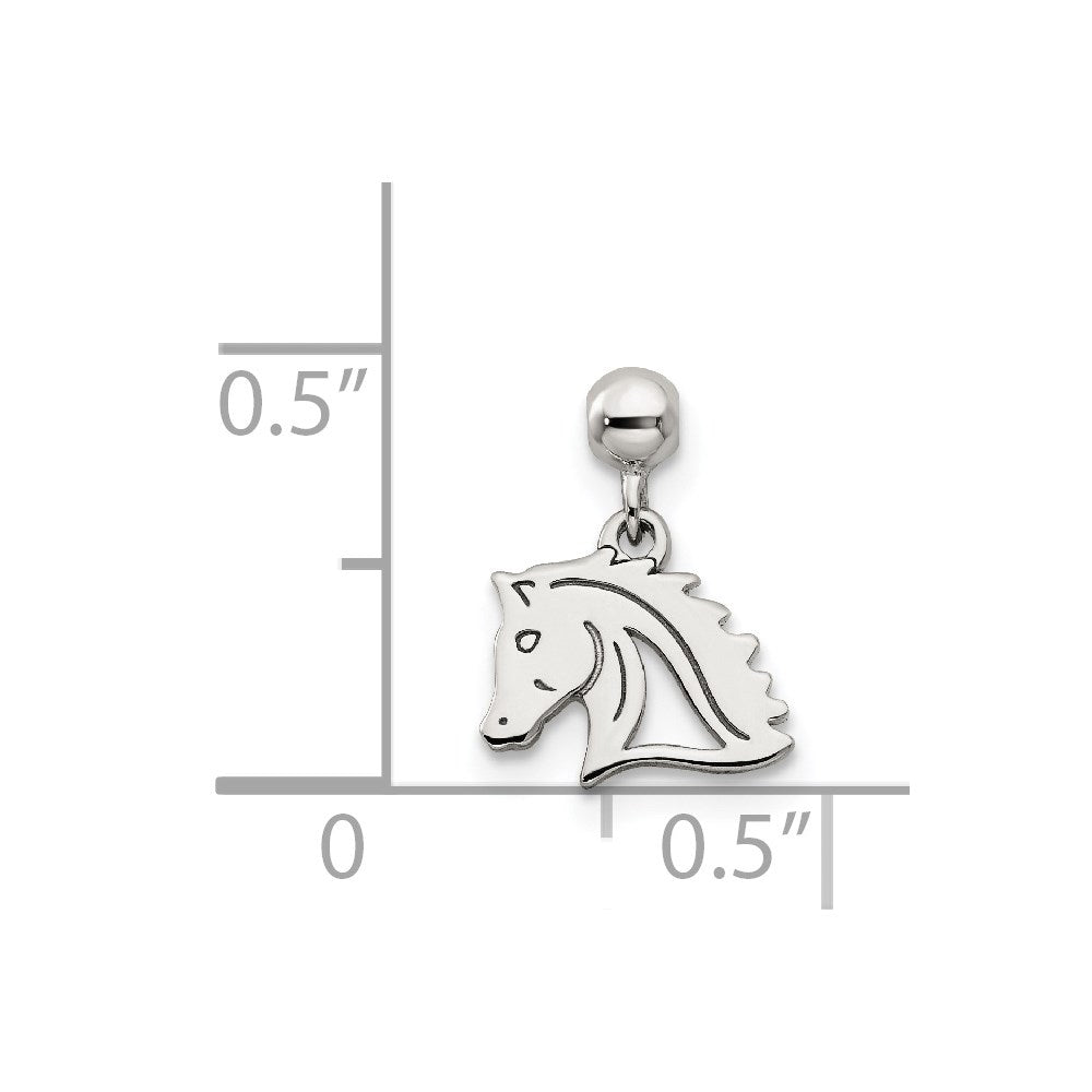 Sterling Silver Mio Memento Dangle Horse Charm