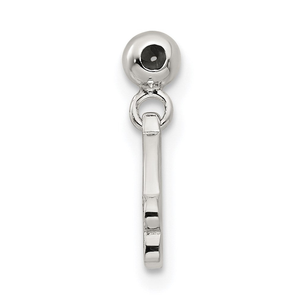 Sterling Silver Mio Memento Enamel With Cz Dangle Santa Hat Charm
