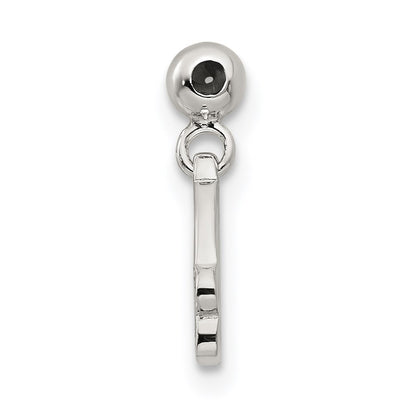 Sterling Silver Mio Memento Enamel With Cz Dangle Santa Hat Charm