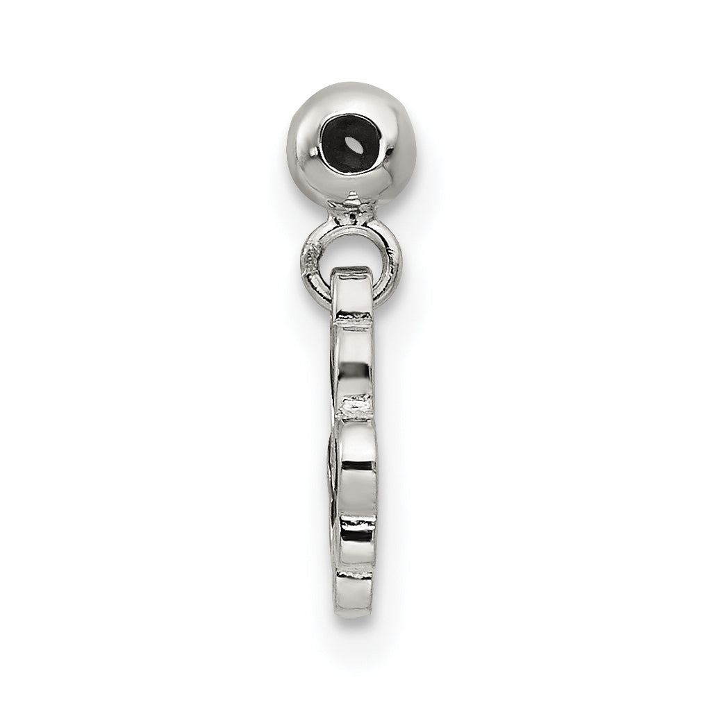 Sterling Silver Mio Memento Enamel With Cz Dangle Clover Charm