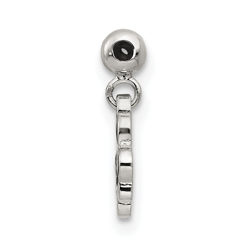Sterling Silver Mio Memento Enamel With Cz Dangle Clover Charm